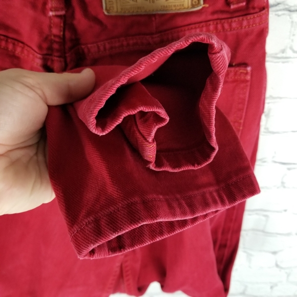 IKEDA | vintage 90s y2k tapered high waist coloured denim jeans - Picture 6 of 8